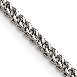 2.5mm Stainless Steel Franco Chain Necklace, 18 Inch